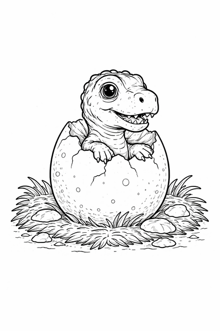 Babydino printable coloring page
