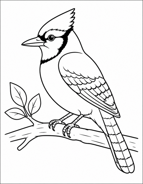 Bluejay printable coloring page