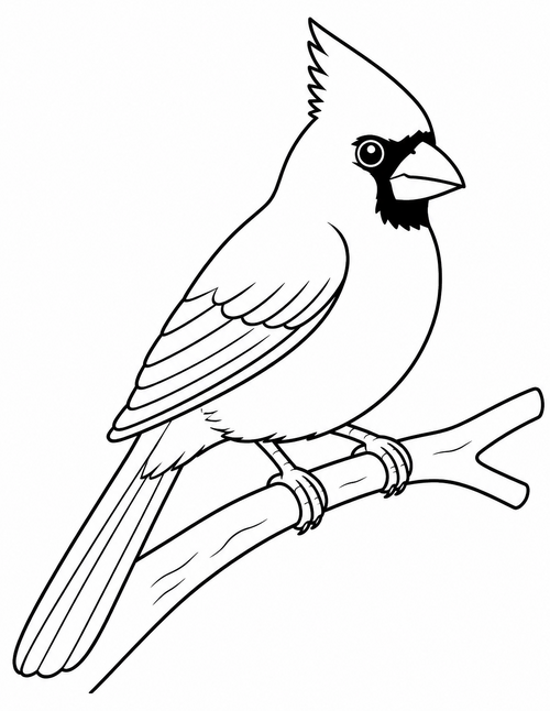 Cardinal printable coloring page