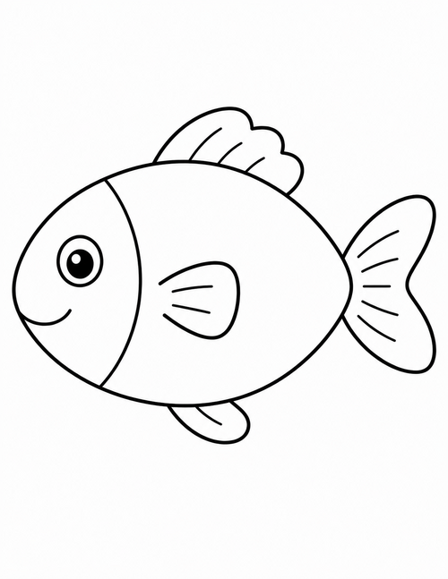 Fish printable coloring page