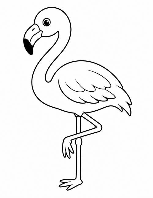 Flamingo printable coloring page