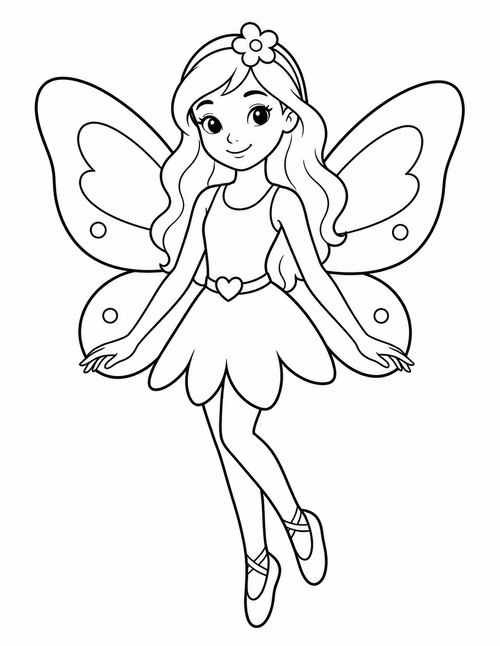 Forestfairy printable coloring page