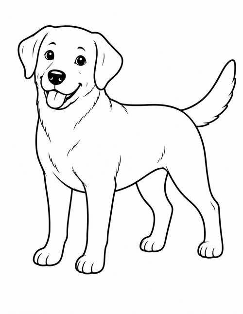 Labrador Retriever printable coloring page