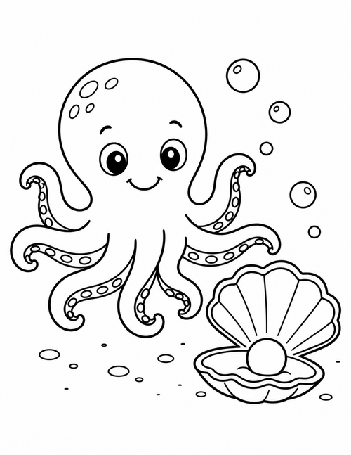 Octopus printable coloring page