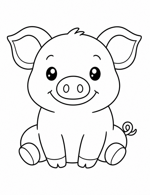 Piggy printable coloring page