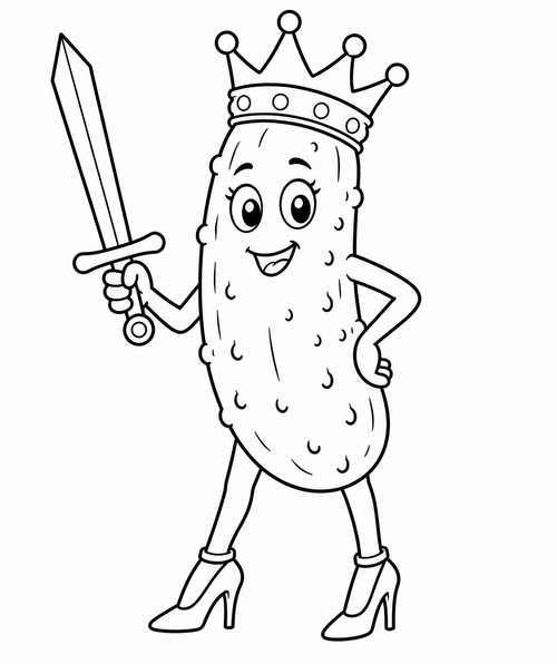 Queenofthepickles printable coloring page