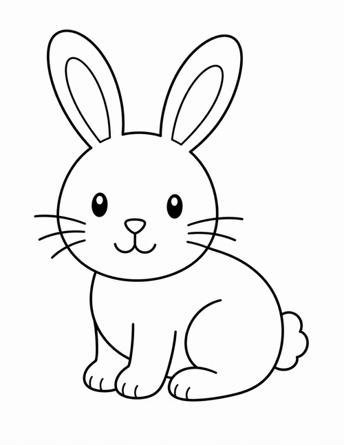 Rabbit printable coloring page