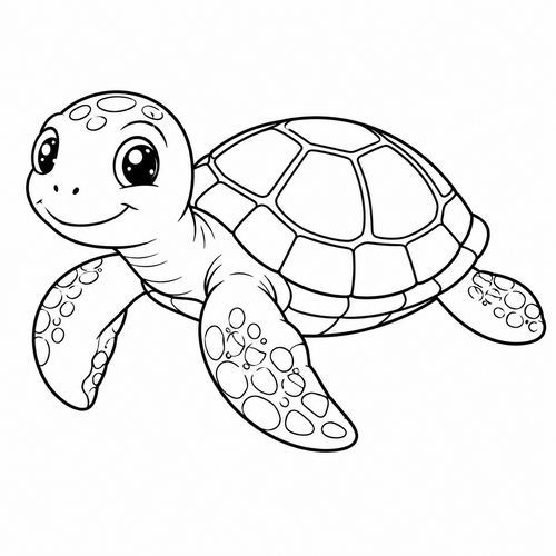 Seaturtle printable coloring page