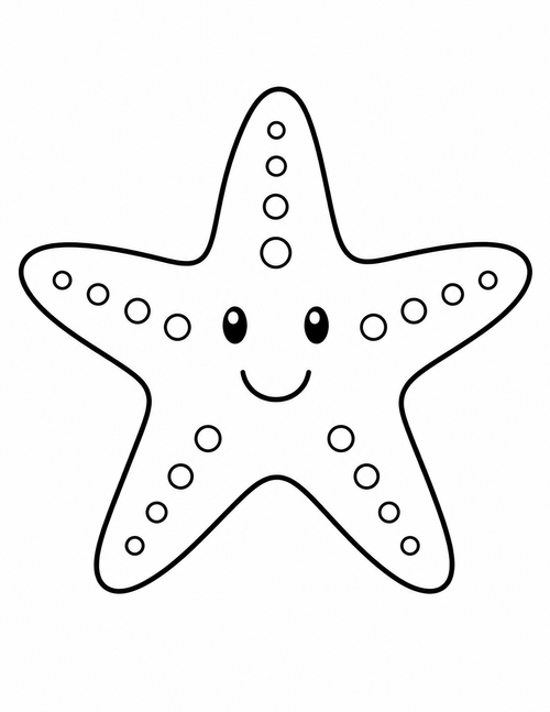 Starfish printable coloring page