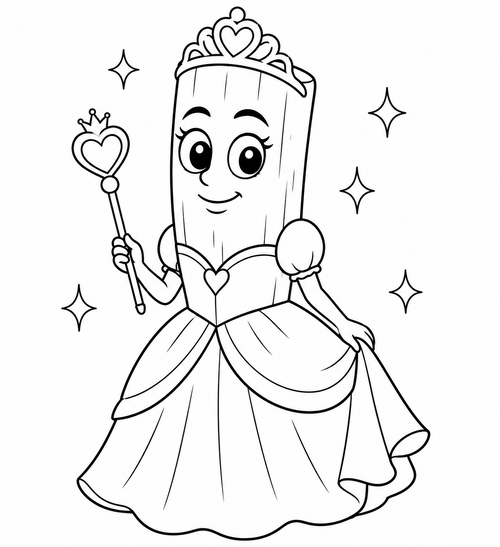 Taquitoprincess printable coloring page
