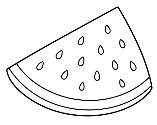Watermelonslice printable coloring page