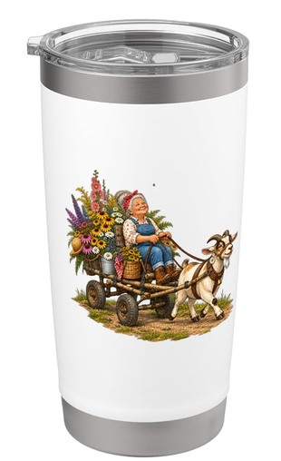 Noni & Papa Flower Cart Tumbler